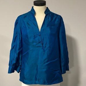 Banana Republic Blue Silk Blend Top